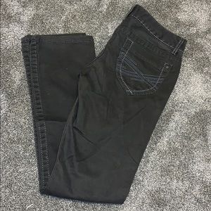 Charcoal gray straight jeans